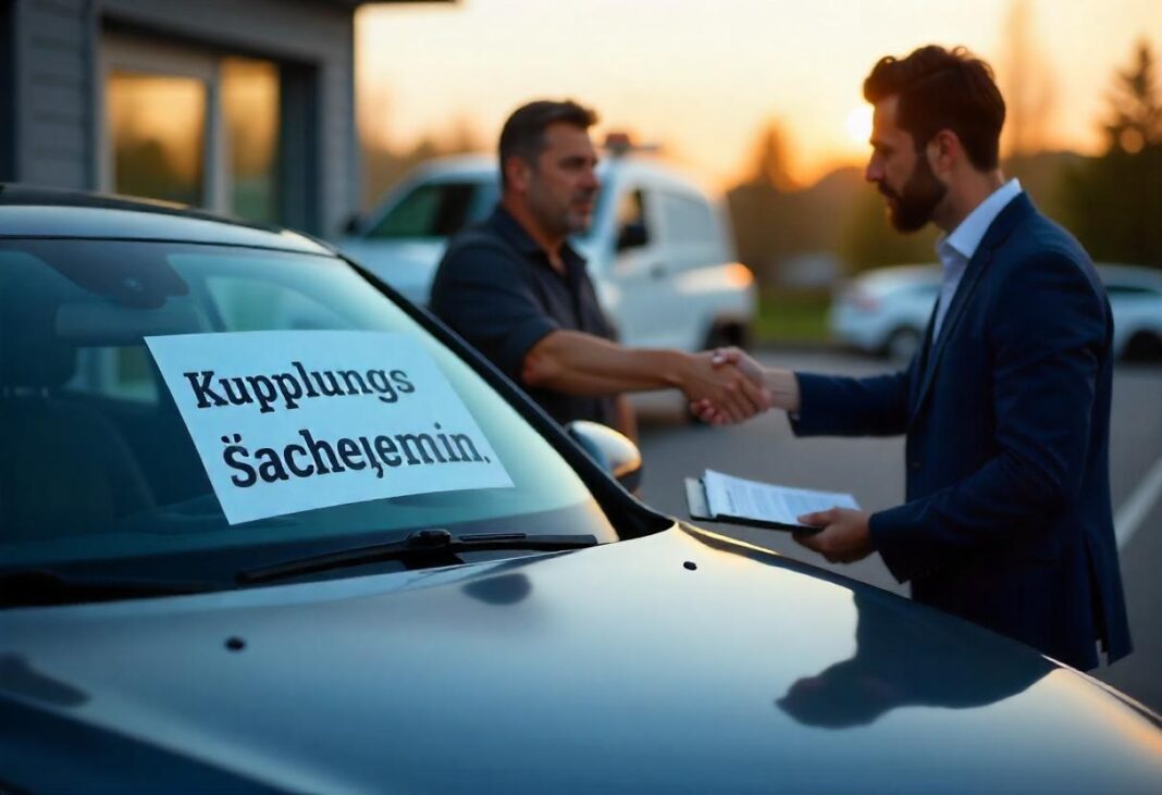 Auto mit Kupplungsschaden verkaufen – Fahrzeugübergabe an einen spezialisierten Händler trotz Defekt.